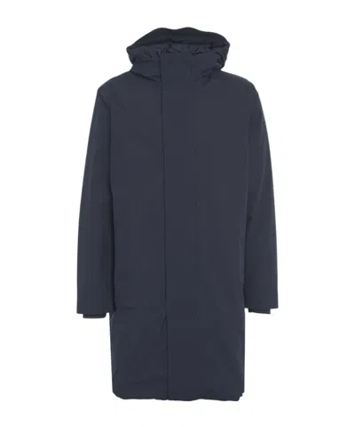 Save The Duck Hooded Parker Coat In Blue