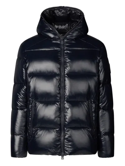 Save The Duck Hooded Puffer Jacket In Blue