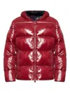 Save The Duck Hooded Puffer Jacket In Burgundy