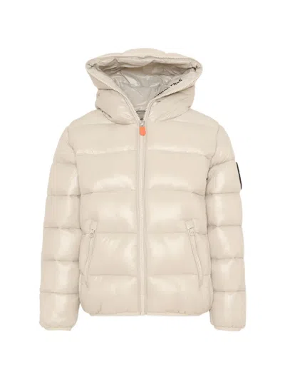 Save The Duck Hooded Puffer Jacket In Neutral