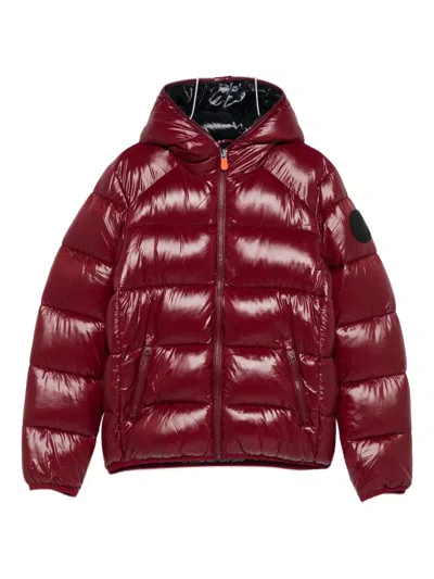 Save The Duck Kids' Hooded Puffer Jacket In Red