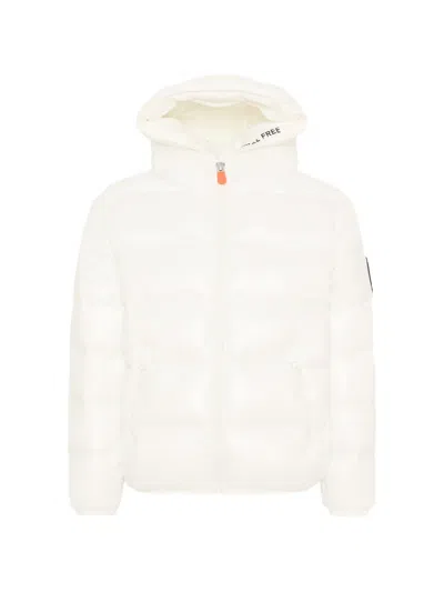 Save The Duck Hooded Puffer Jacket In White