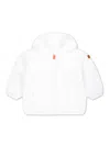 Save The Duck White Nene Down Jacket For Baby Boy With Logo In White