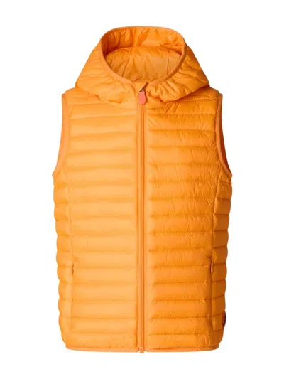 Save The Duck Kids' Hooded Quilted Gilet In 70037