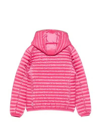 Save The Duck Kids' Hooded Quilted Gilet In Pink