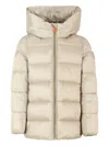 Save The Duck Hooded Quilted Jacket In Neutral