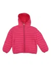 Save The Duck Hooded Quilted Jacket In Pink