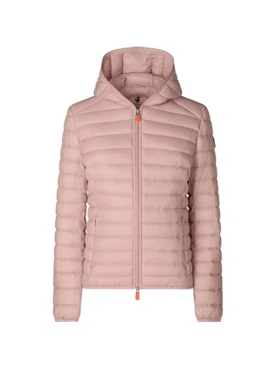 Save The Duck Long-sleeve Cotton Jacket In Pink