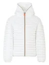 Save The Duck Hooded Quilted Padded Jacket In White
