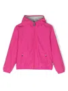 Save The Duck Hooded Recycled Polyester Windbreaker In Pink