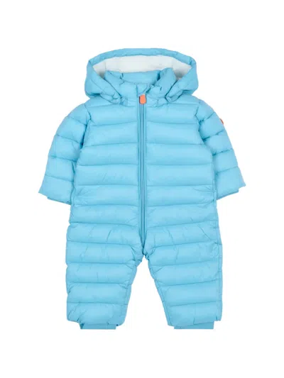 Save The Duck Babies' Hooded Snowsuits In Blue