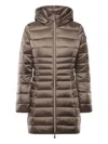 Save The Duck Hooded Zip Coat In Brown