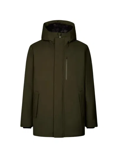 Save The Duck Hooded Zip Coat In Green