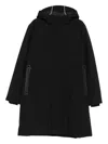 Save The Duck Hooded Zip-fastening Coat In Black