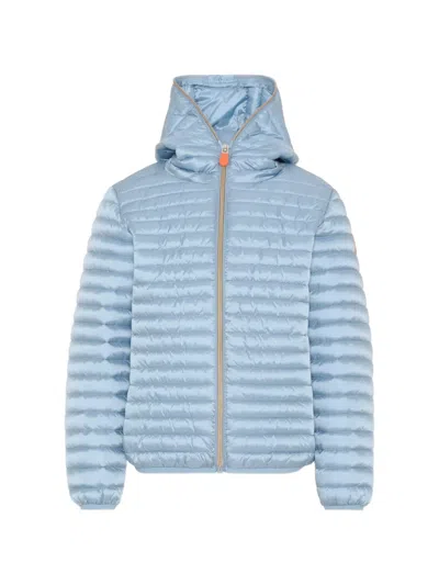 Save The Duck Kids' Hooded Zip Jacket In Blue