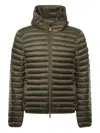 Save The Duck Lightweight Quilted Casual Jacket With Two-way Hood In Green