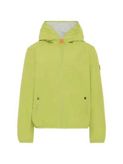 Save The Duck Kids' Hooded Zip Jacket In Green