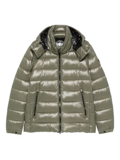 Save The Duck Hooded Zip-up Coat In Green