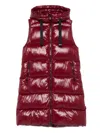 Save The Duck Hooded Zip-up Gilet In Red