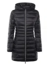Save The Duck Hoodie Zip-up Parka Coat In Black