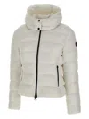 Save The Duck Horizontal-quilted Hooded Puffer Jacket In White