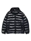Save The Duck Horizontal Quilted Lightweight Nylon Jacket With Hood In Black