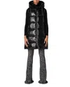 Save The Duck Iria Long Puffer Vest In Black In Black