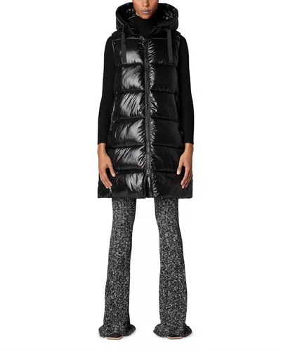 Save The Duck Iria Long Puffer Vest In Black