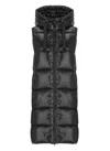 Save The Duck Iria Long Puffer Vest In Black In Black