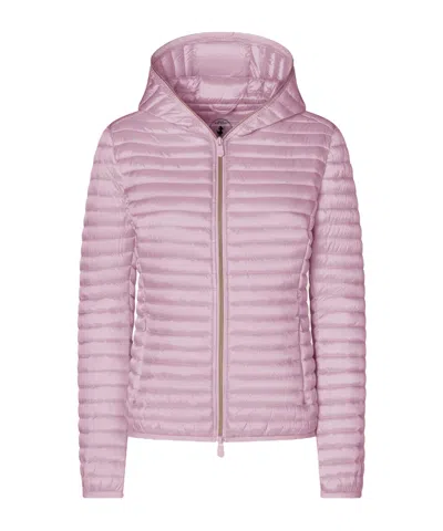Save The Duck Iris Hooded Down Jacket In Purple