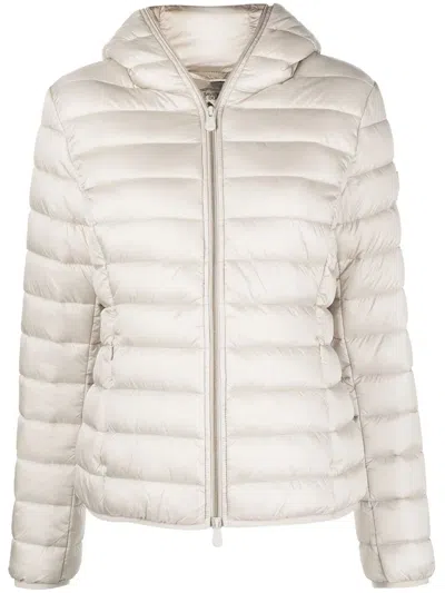 Save The Duck Iris Lightweight Puffer Jacket In Neutrals