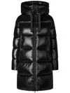 Save The Duck Long Quilted Down Jacket With High Collar And Plumtech Insulation In Black