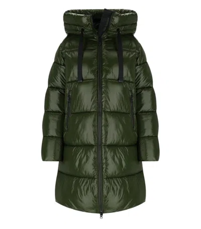 SAVE THE DUCK ISABEL GREEN HOODED PADDED COAT