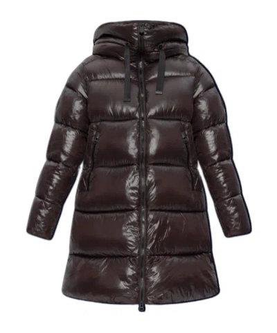 Save The Duck Isabel Hooded Puffer Jacket In Brown