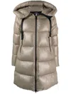 Save The Duck Isabel Hooded Quilted Puffer Coat In Grey