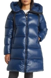 Save The Duck Isabel Insulated Puffer Coat In Ink Blue