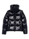 Save The Duck Isla Down Jacket With Laqué Finish In Animal Print