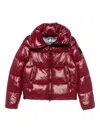 Save The Duck Isla Quilted Shiny Jacket In Brown