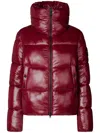 Save The Duck Logo-patch Padded Jacket In Red
