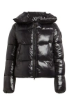 Save The Duck Isla Water Resistant Puffer Coat In Black
