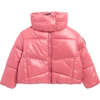 Save The Duck Kids'  Isolda Channel Quilted Puffer Jacket In Pattern