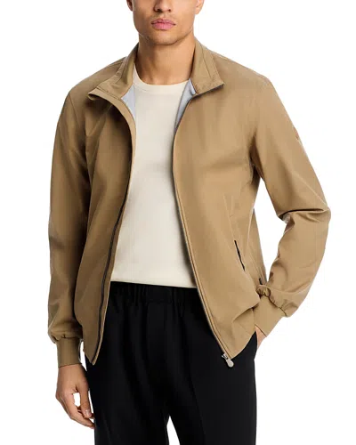 Save The Duck High-neck Ribbed-trims Jacket In Brown