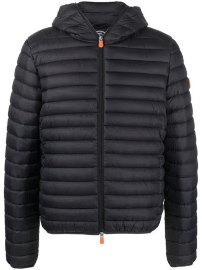 Save The Duck Zip Up Padded Jacket In Black