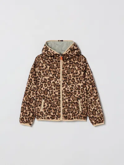 Save The Duck Kids' ジャケット  ボーイ カラー ブラウン In Animal Print