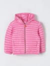 Save The Duck Logo-patch Padded Jacket In Pink