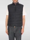 Save The Duck Logo-patch Padded Gilet In Blue