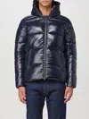 Save The Duck Glossy-finish Padded Jacket In Blau