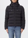 Save The Duck Black Down Jacket With Frontal Zip Closure In Black