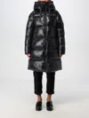 Save The Duck Women's Isabel Shiny 3/4 Heavy Puffer Coat In Black In Schwarz