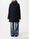 Save The Duck Drawstring Hood Long Sleeve Jacket In Schwarz